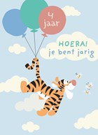 verjaardag kaart jongen winnie de poeh tijgertje ballonnen